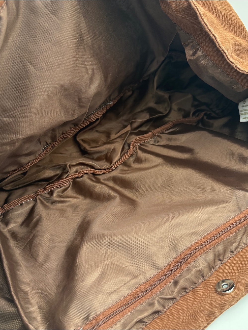 Gaiam Yoga Mat Bag Brown Canvas Embroidered Cotton Pilates Gym - Picture 4 of 7